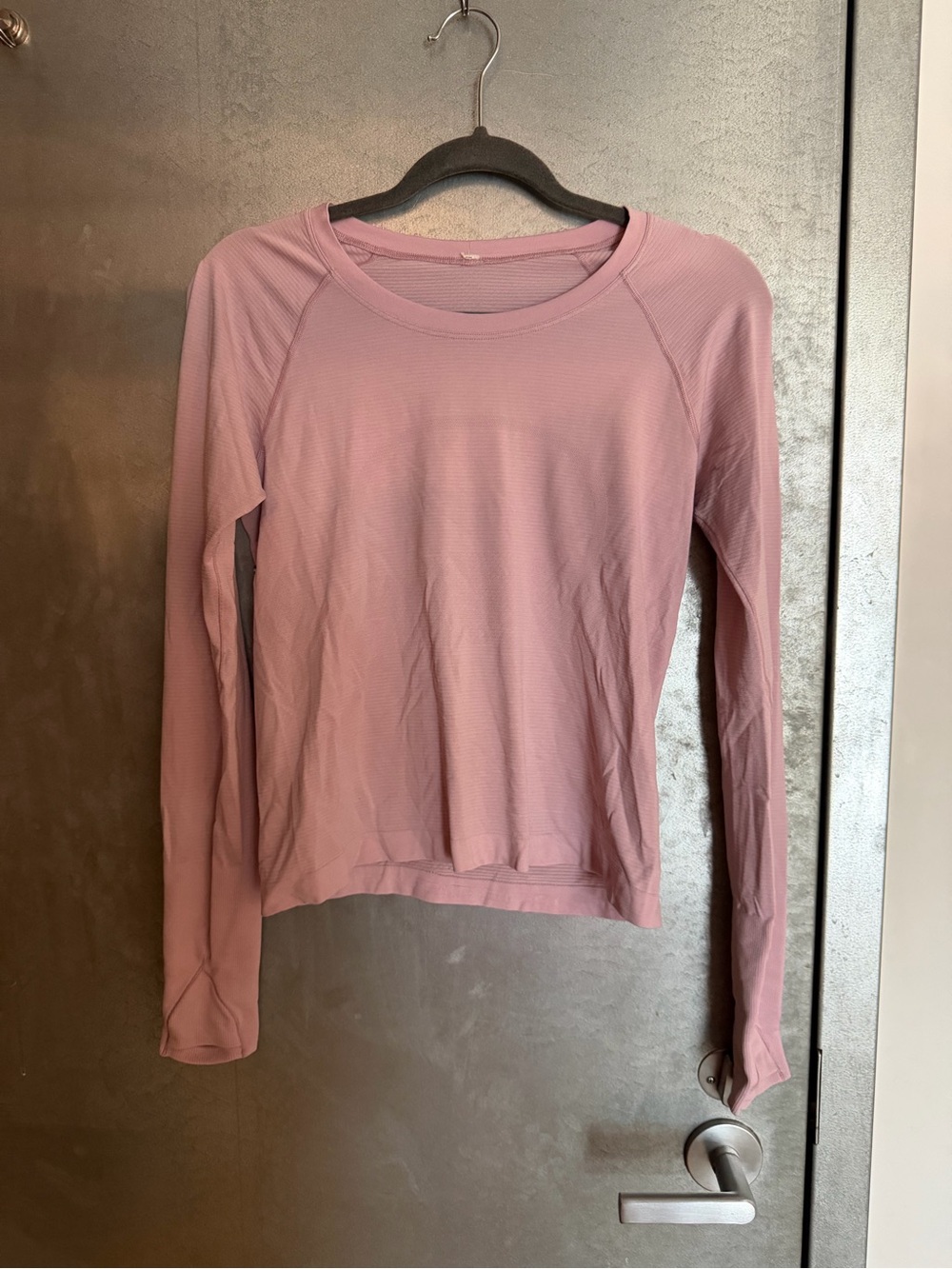 lululemon athletica Swiftly Tech Long-Sleeve Ribbed Crew in Dusty Pink